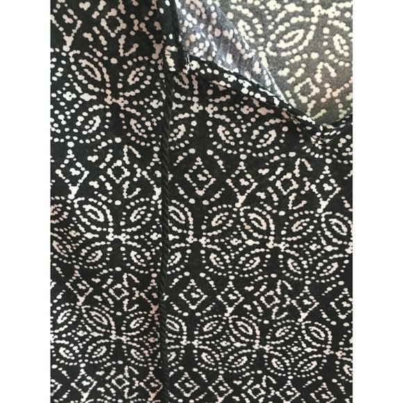 Faded Glory Blouse Top Shirt Soft Black and White 3/4 Sleeves Large 12 14 Casual - Picture 3 of 8